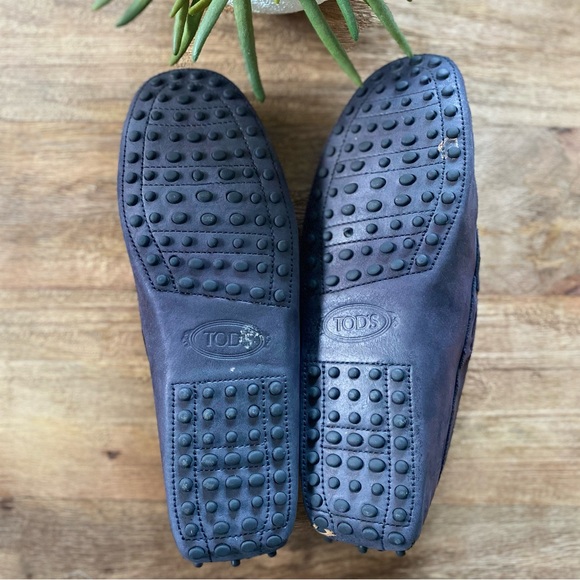 TOD’S Navy Suede Driver Loafers - Picture 10 of 16